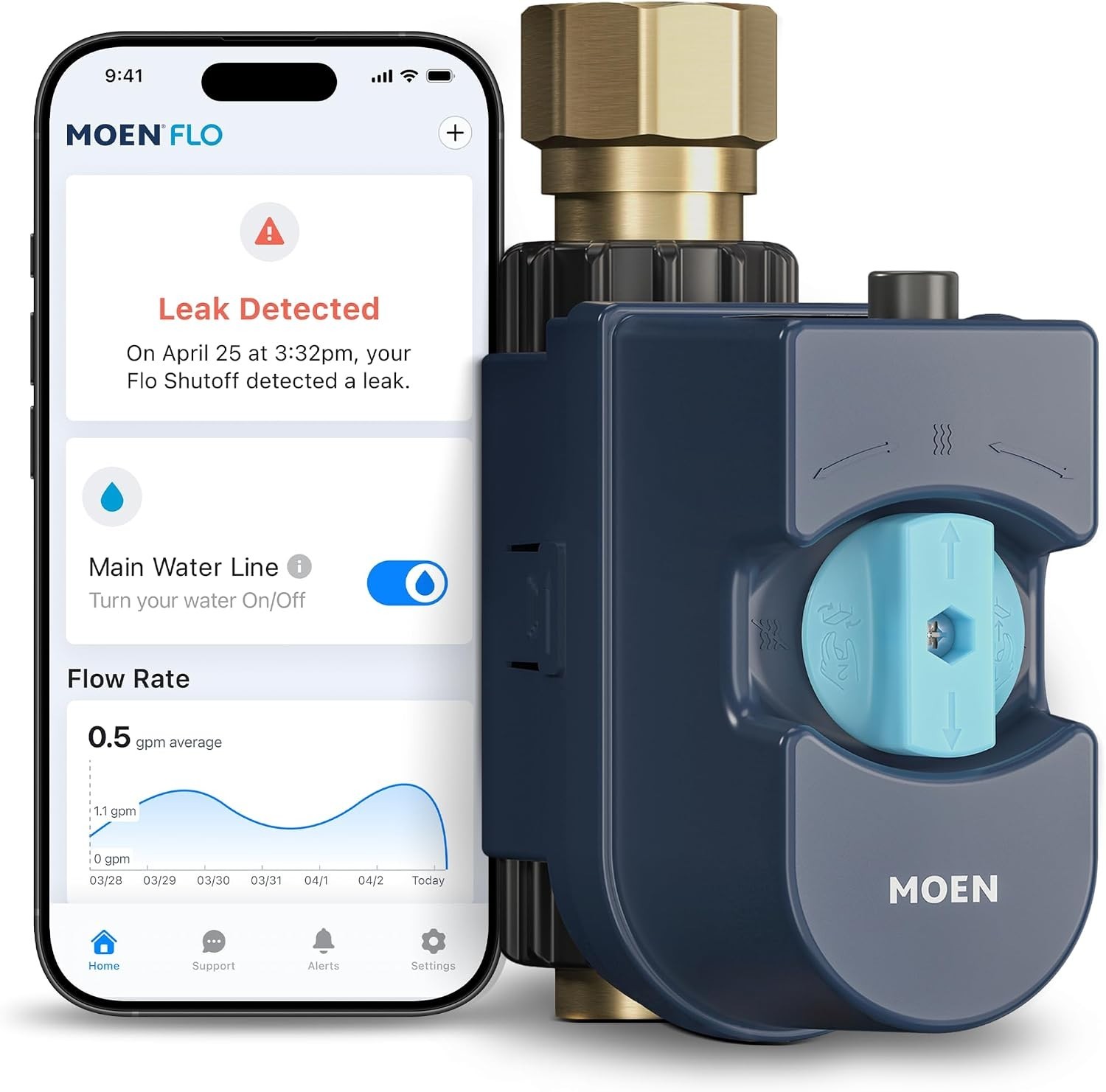 Moen 900-006 Flo Smart Water Monitor and Automatic Shutoff Sensor – 1 inch