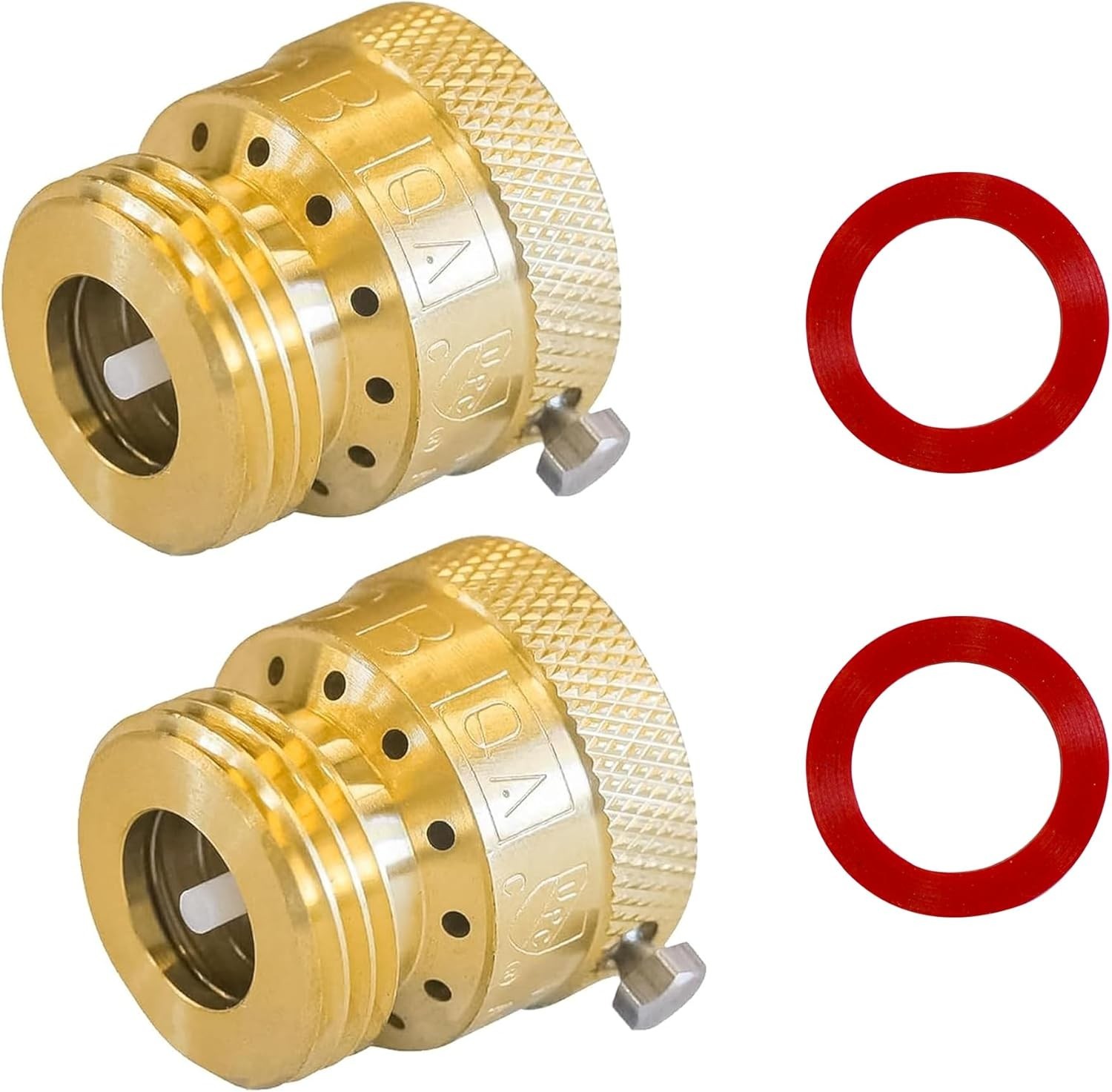 2 Pack Faucet Vacuum Breaker, 3/4 Inch Solid Brass Hose Bib Backflow Prevente…