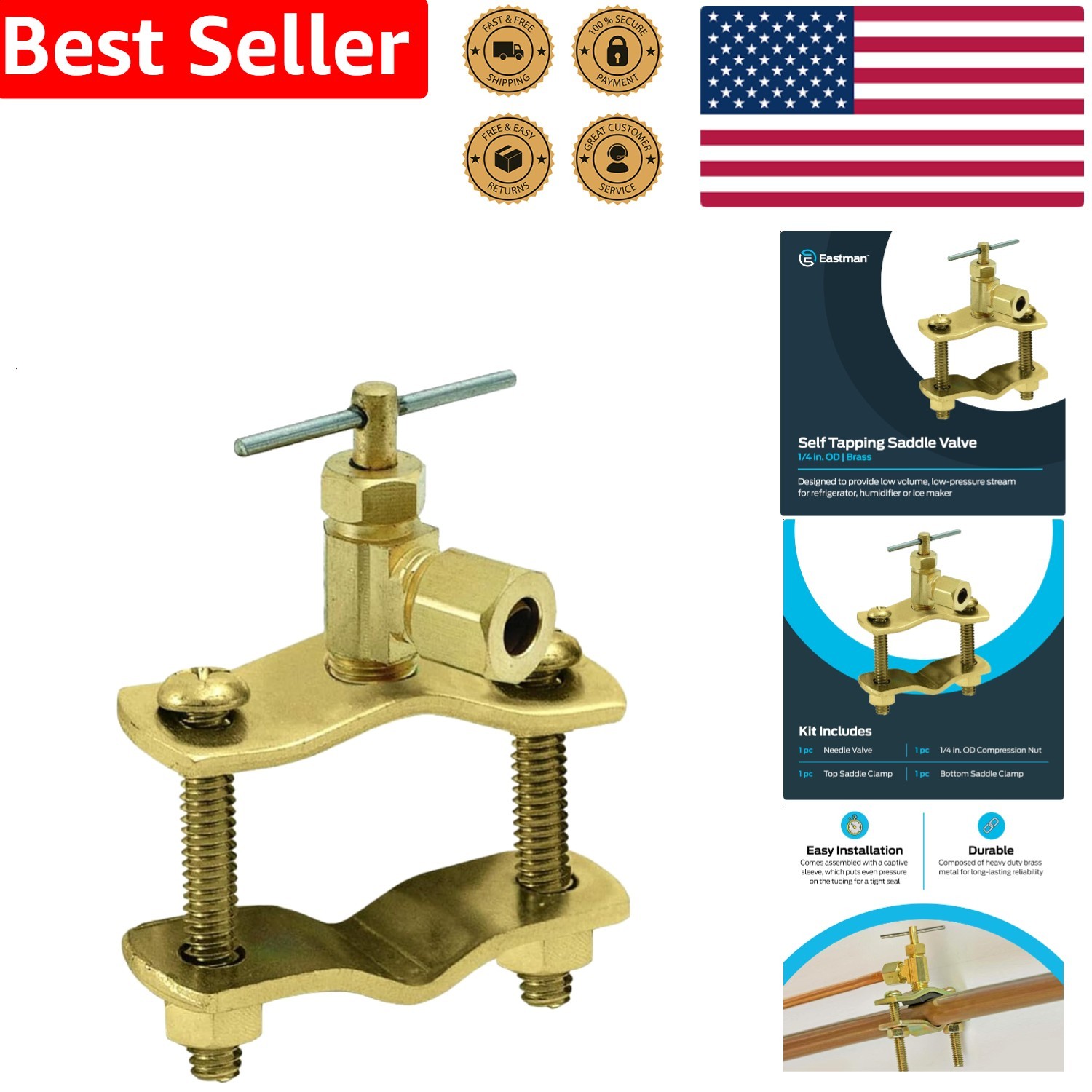 OD Brass Quick Connect Refrigerator Humidifier