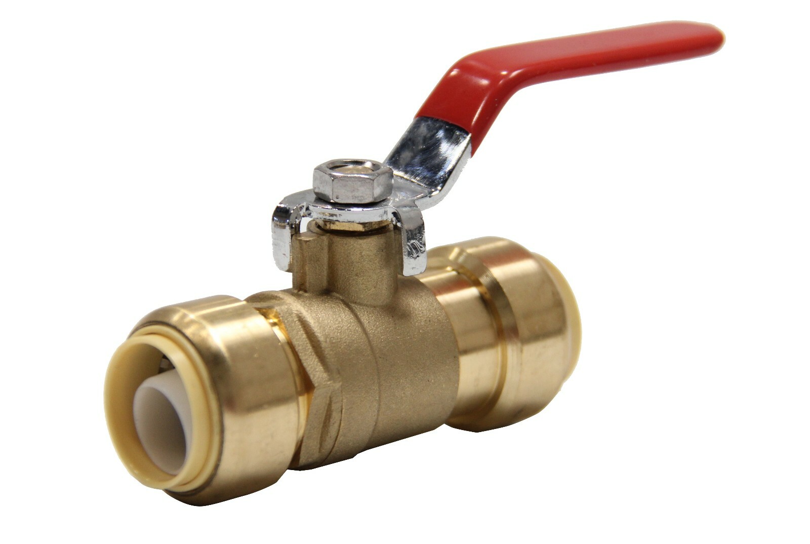 EFIELD 2PCS 1/2″ PUSH FIT BALL BRASS VALVE WITH CLIP, LEAD FREE