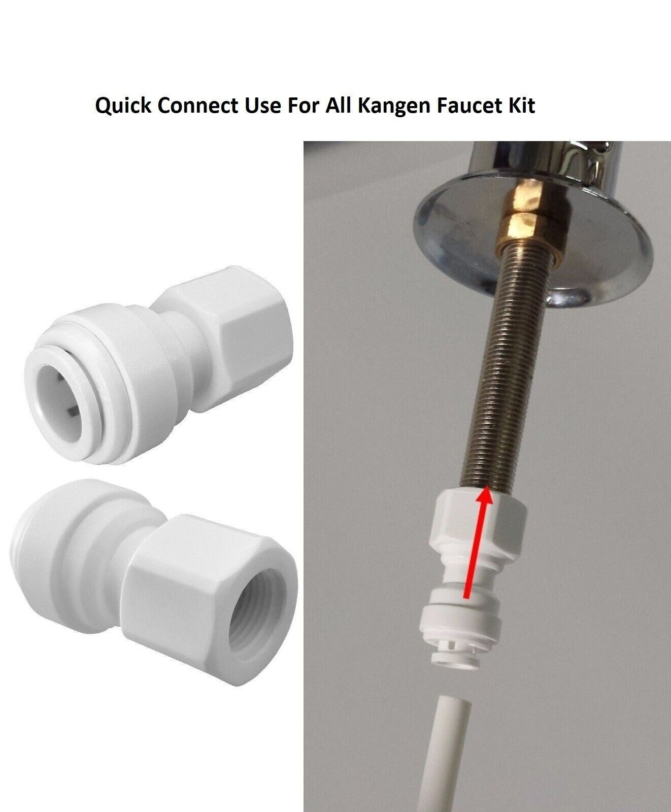 3/8″ Faucet Adapter Quick Connect Use For All Kangen Faucet Kit (2 pcs)