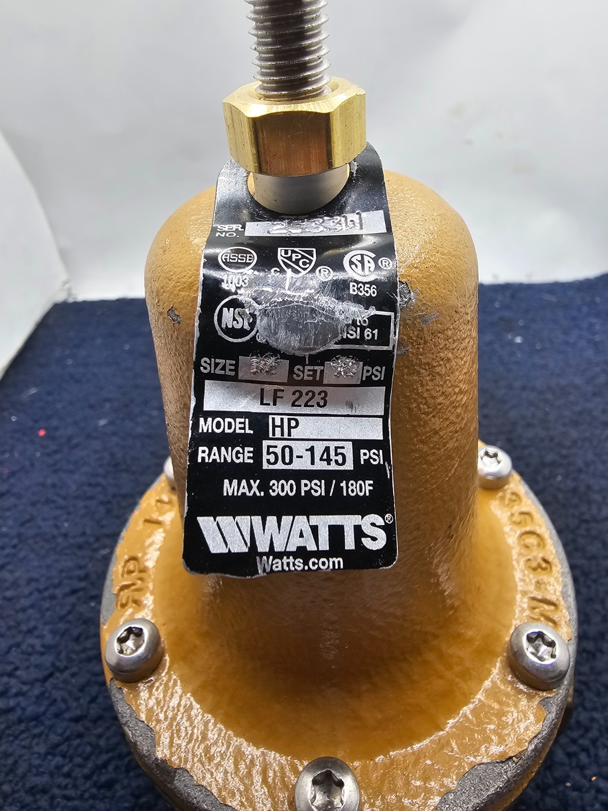 Watts LF223: 1/2″ High Capacity Pressure Regulator Valve 300 PSI Max