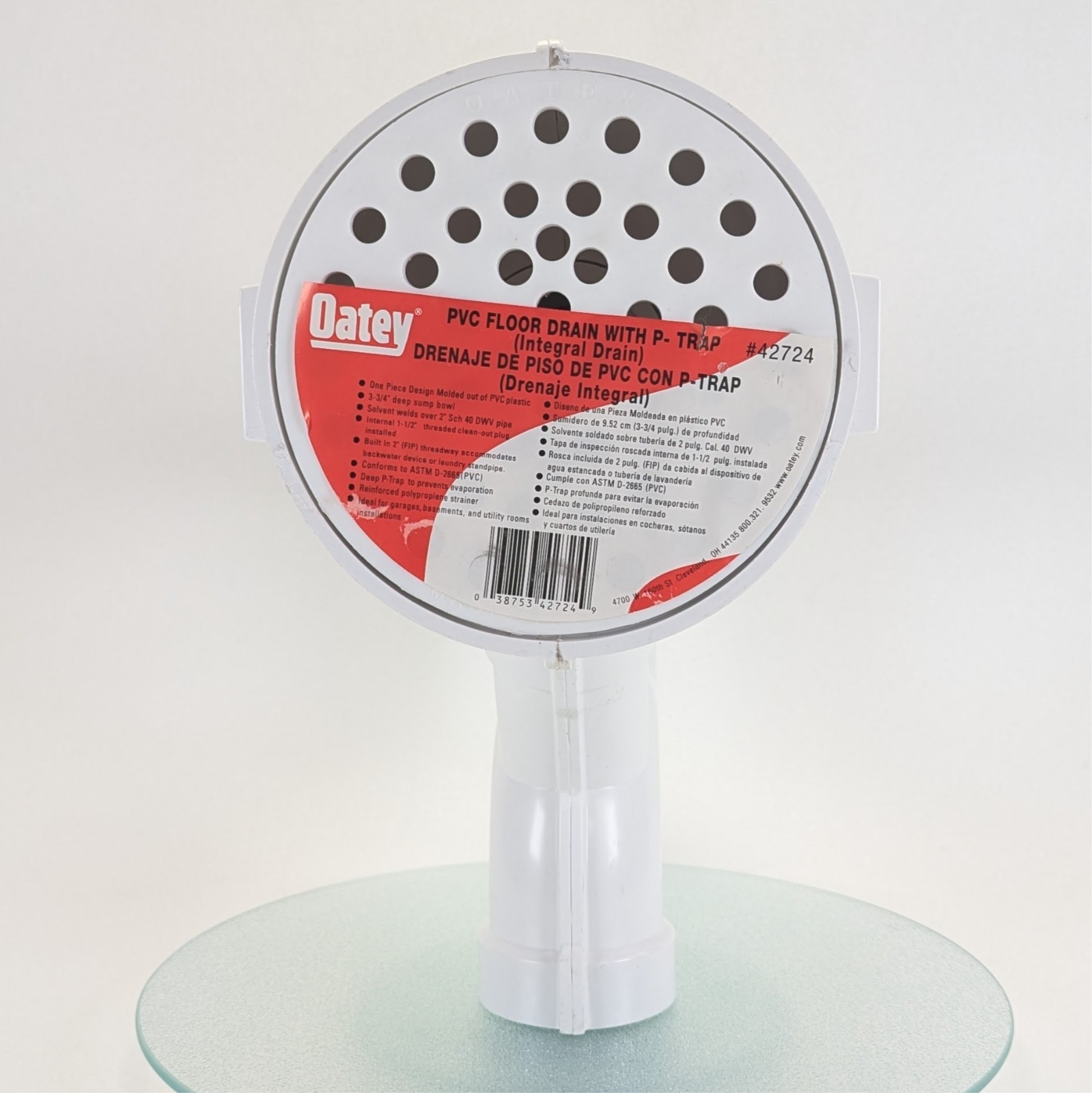 Oatey 2 in. PVC Floor Drain with P-Trap and Cleanout
