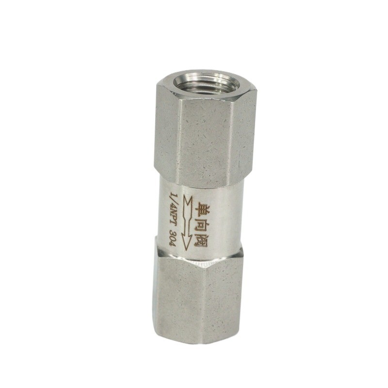 1/4″ NPT Female Check One Way Valve 304 Stainless Steel Water Gas Oil Non-return