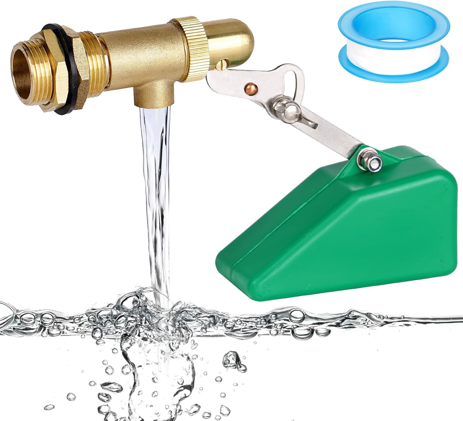 3/4 Inch Float Valve, Brass Water Float Valve for Water Tank, Float Ball Valve w
