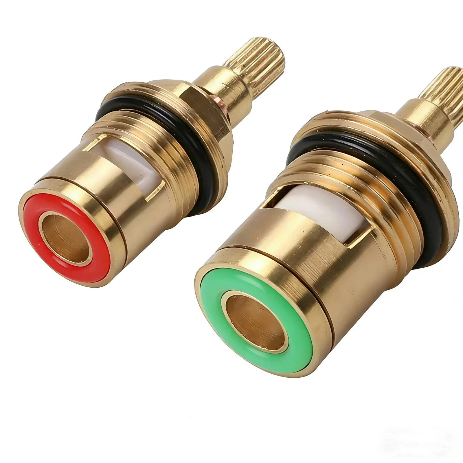 Brass Ceramic Stem Disc Cartridge Faucet Valve Replacement Quarter Turn 1/2″ for