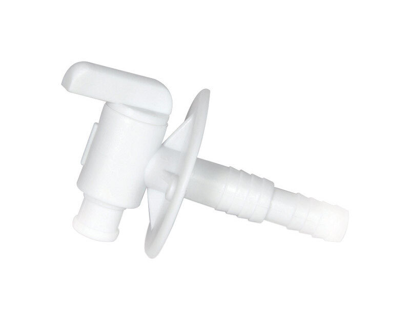 Camco 22223 Plastic White Drain Valve for 3/4 in. or 1/2 in. Vinyl Tubing