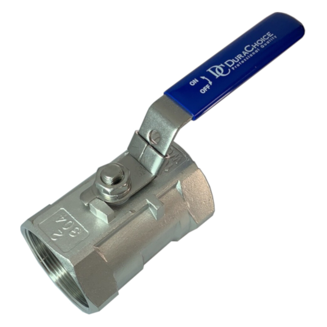 2″ Stainless Steel (304) Ball Valve – 1-piece-body Standard Port, 1000WOG