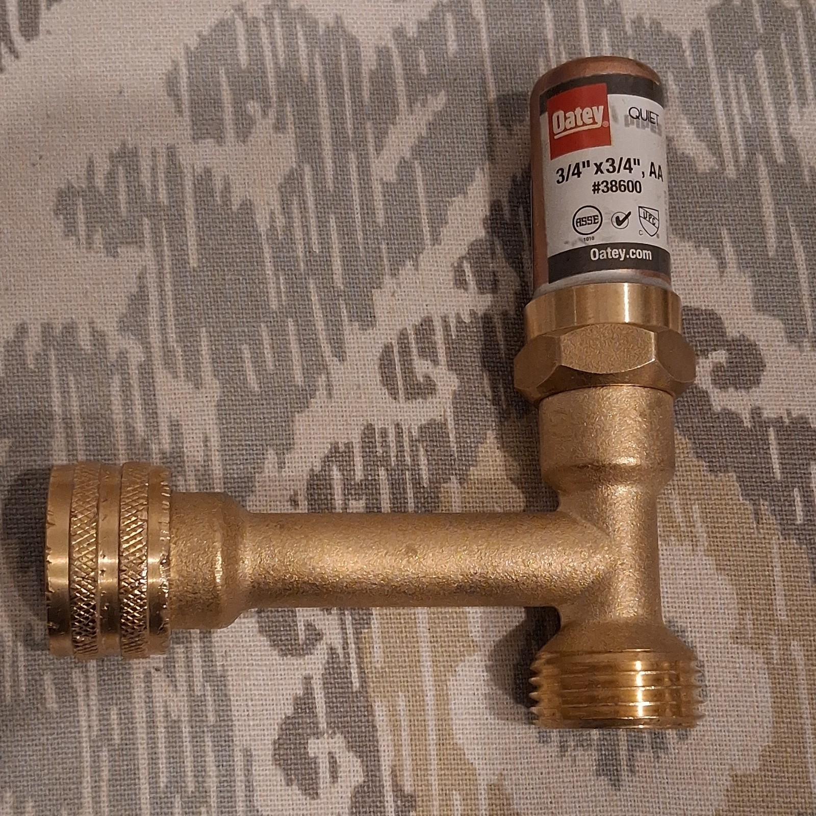 3 Oatey Quiet Pipes Hammer Arrester Washing Machine Valve AA 3/4″x3/4″ Brass
