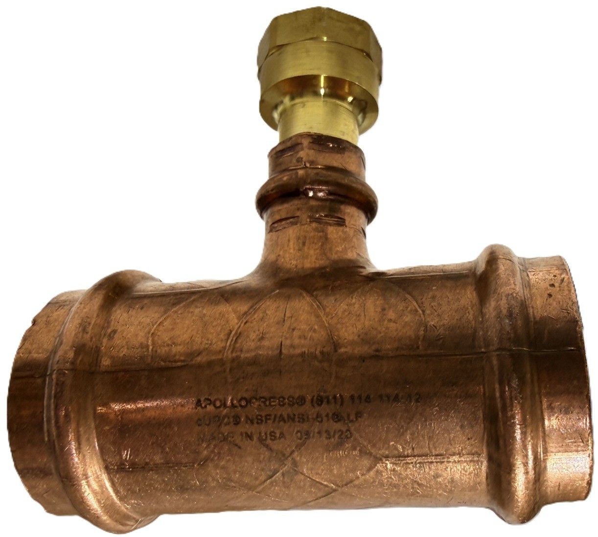 Apollo® Press 1-1/4 x 1/2 in. Copper Press Female Tee A10066584