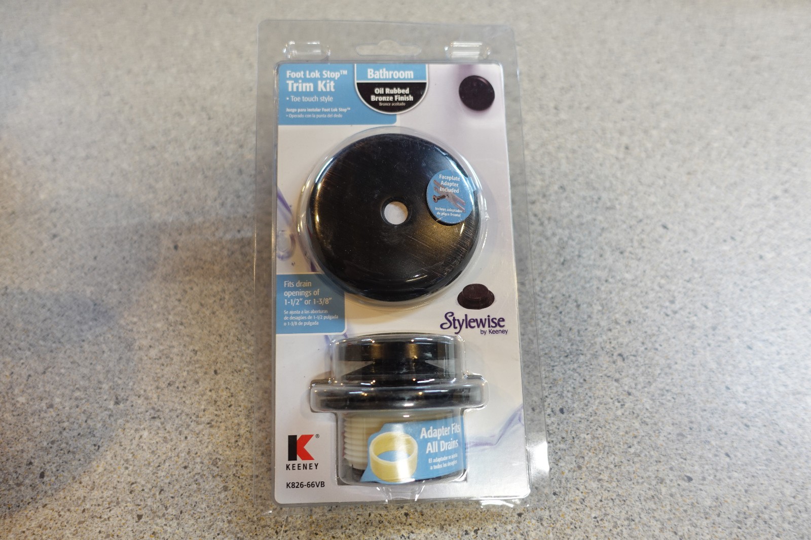 Foot Lok Stop Trim Kit Oil Rubbed Bronze Fits 1 1/2″ or 1 3/8″ Drain.