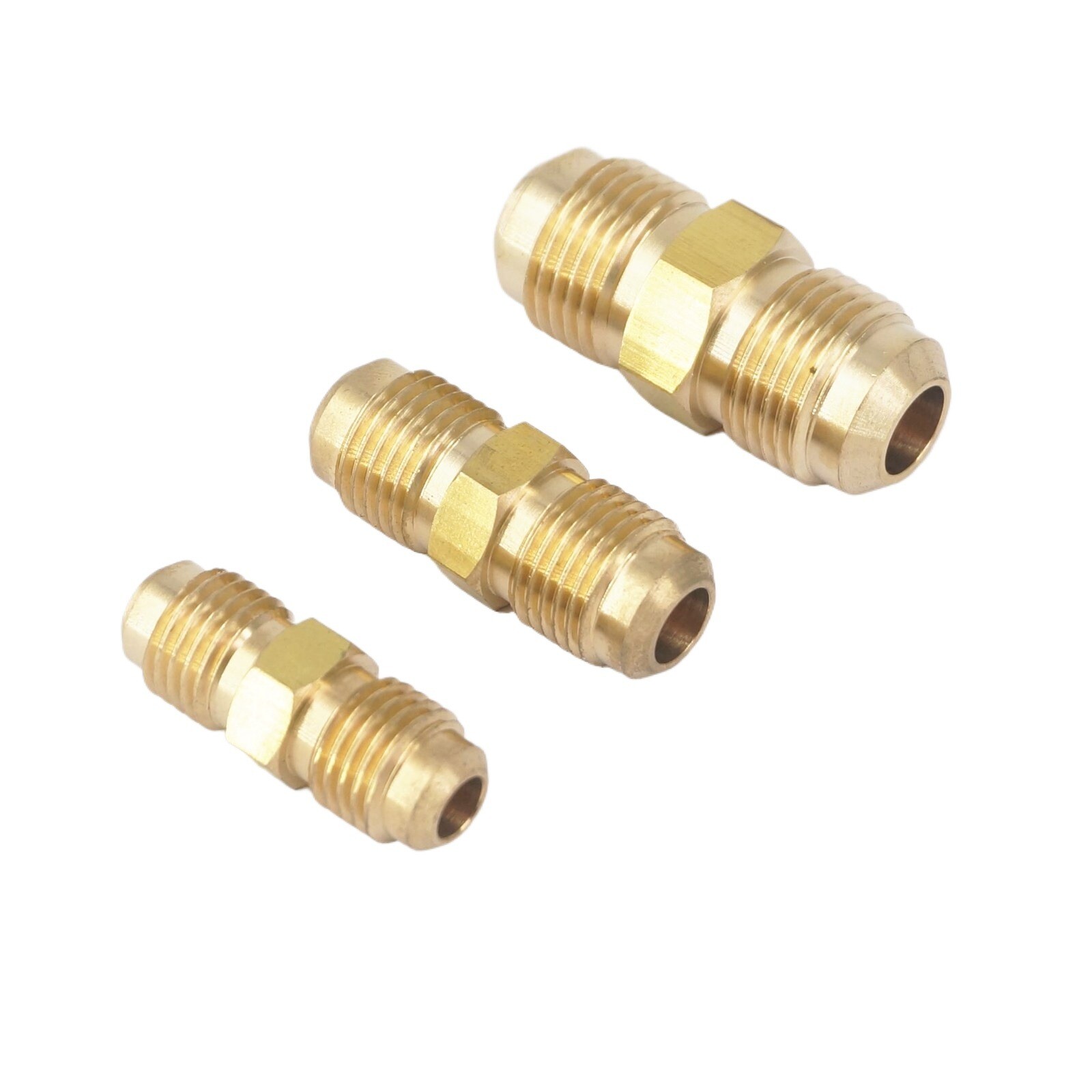 Fit 1/8″ 3/16″ 1/4″ 1/2″ 5/8″ Tube O.D Brass SAE 45 Degree Flare Connector