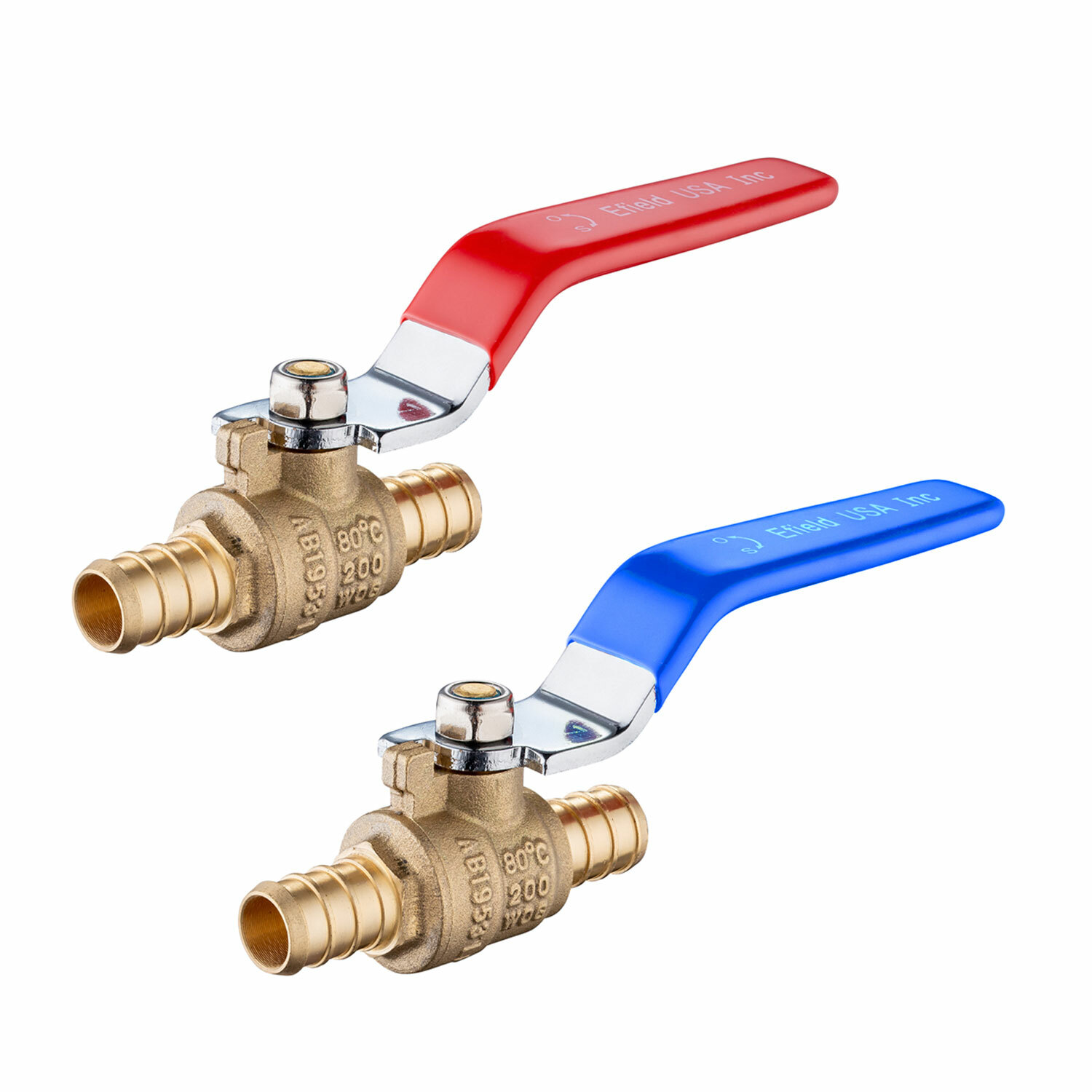 EFIELD 2 PCS 3/4″ PEX FULL PORT SHUT OFF BALL VALVE HOT AND COLD