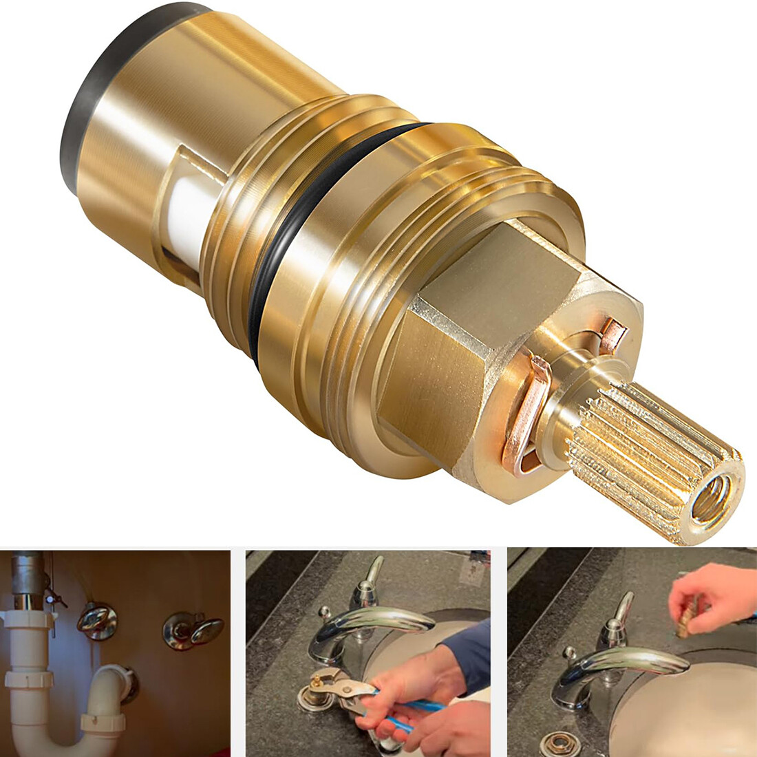 for Grohe 45882000 Right Stop Ceramic Cartridge 1/2″ Wall Mount Valves 90 Degree