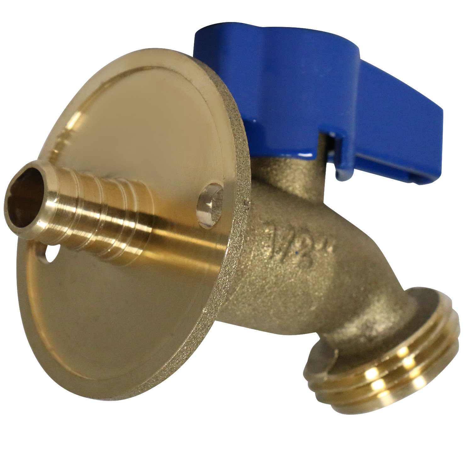 100) 1/2″ Pex B Hose Bibb No kink w/ Nail Flange, Garden Valve, Lead Free Brass