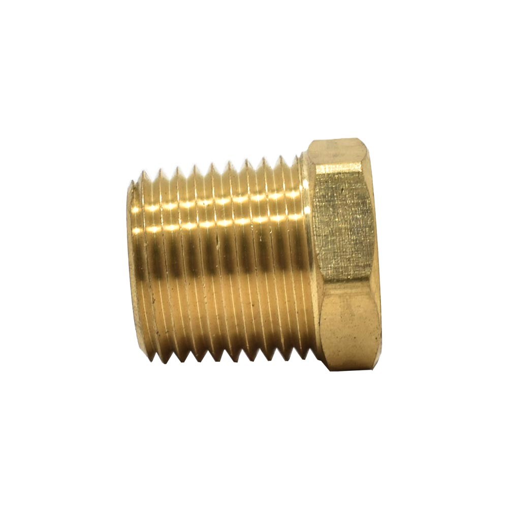 1/2″ NPT Male x 3/8″ NPT Female Brass Hex Bushing – FB806