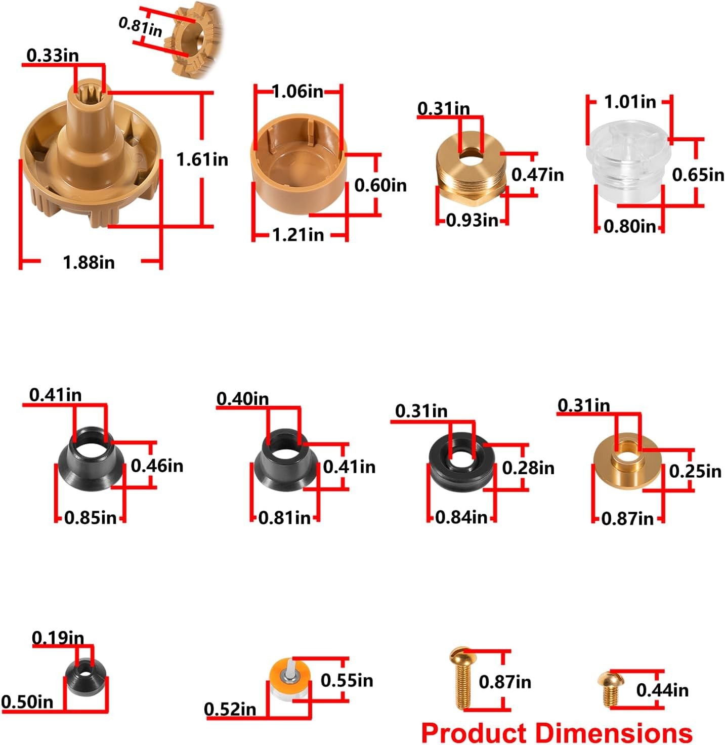 RK-17MH Repair Kit Metal Handle Repair Kit, for Woodford Model 17 Outdoor Faucet