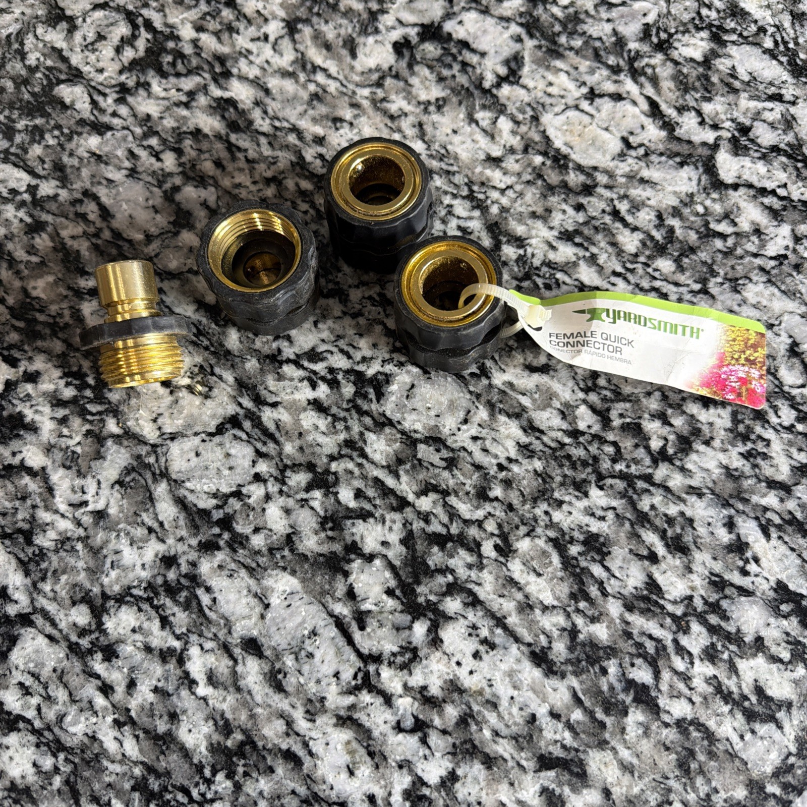 Yardsmith 3/4″ Water Hose Quick Connect Disconnect 3 Female & 1 Male Adapter