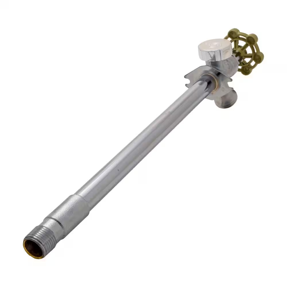 Everbilt 1/2 in x 3/4 in x 10 in Brass Anti-Siphon Frost Free Sillcock Valve