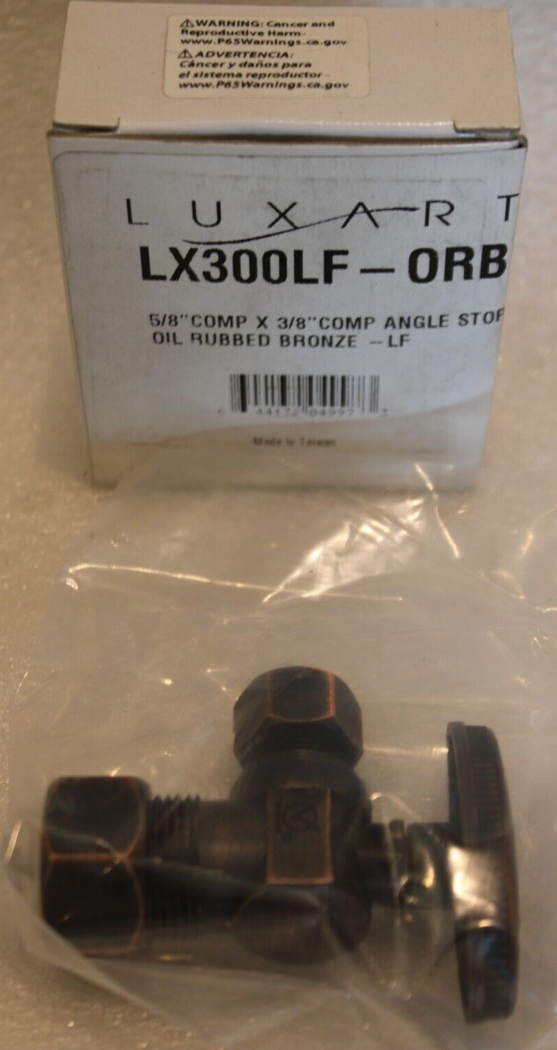 Luxart LX300LF-ORB – 5/8″ OD X 3/8″ OD 1/4-Turn Angle Stop – Oil Rubbed Bronze