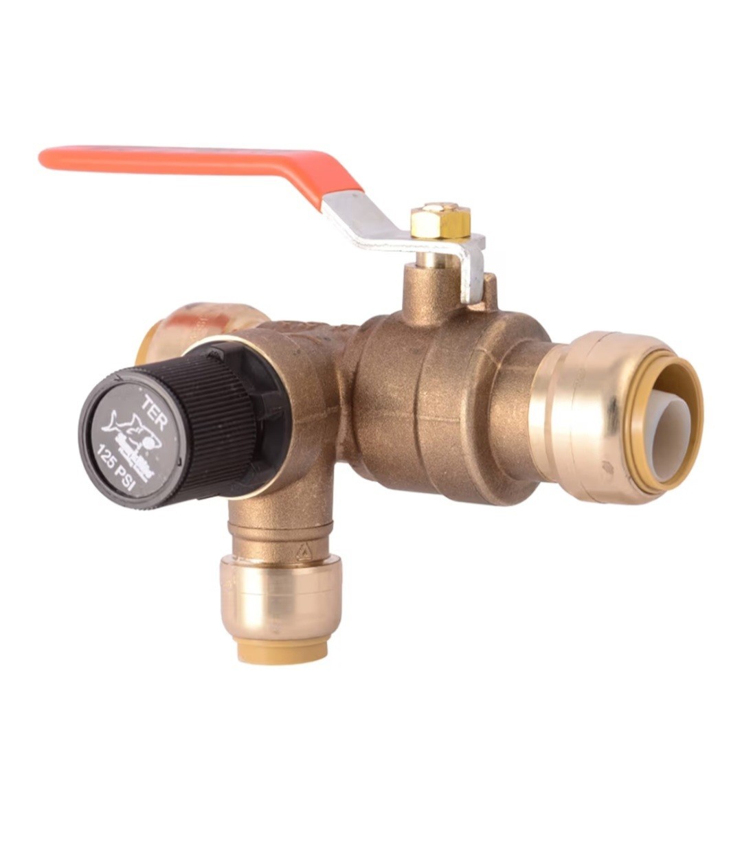 SharkBite 3/4 Inch Thermal Expansions Relief Ball Valve, Push to Connect Brass