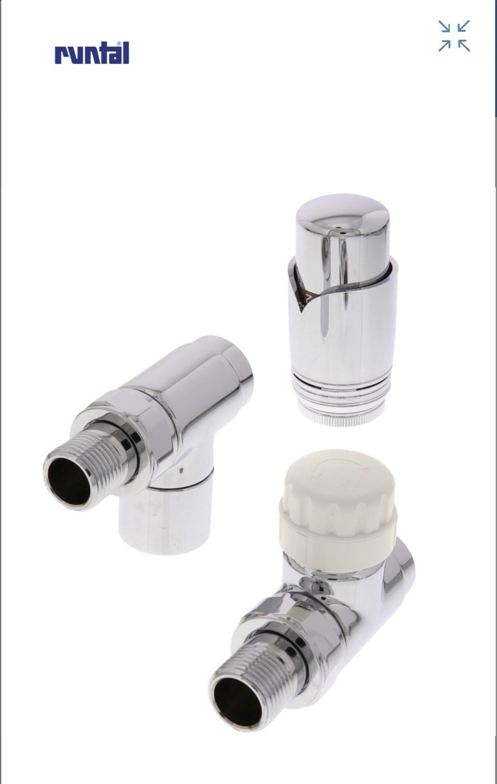 RUNTAL Thermostatic Control Valve Set Decorative Straight Brushed Nickel 1/2”