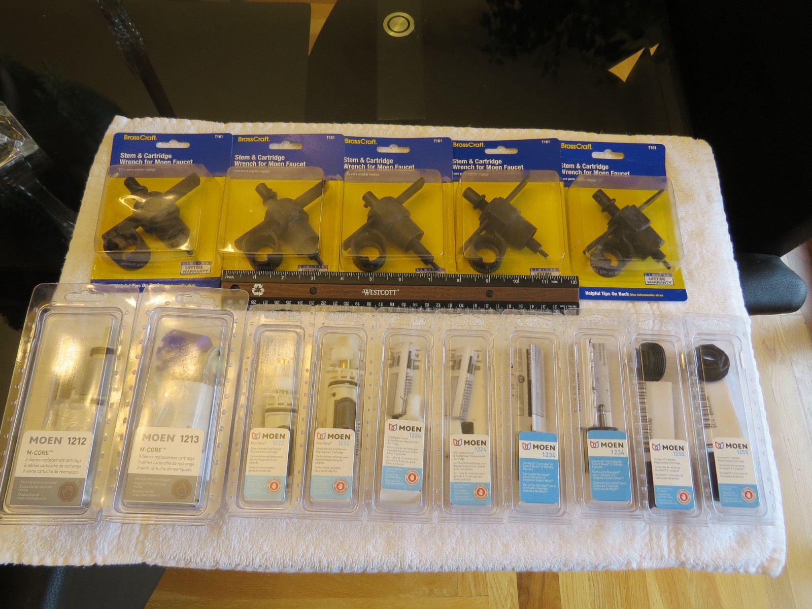 BRAND NEW MOEN CARTRIDGE LOT (15)PCS. 1212, 1213, 1222, 1224, 1234, 1255 & T161