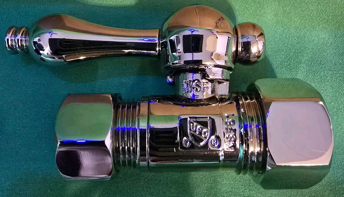 Kingston Brass Heirloom CC44456K Combo Shut Off Valve & Flange, Polished Nickel