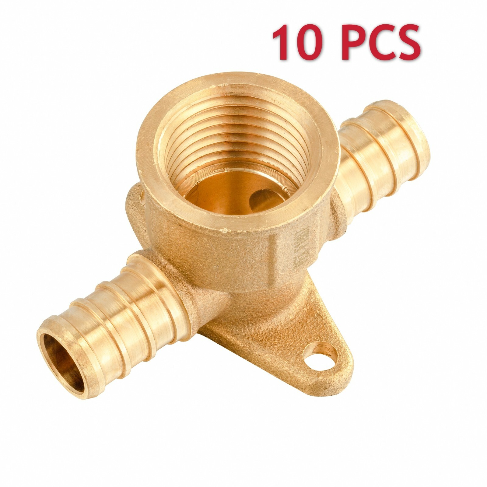 10 PCS 1/2″ PEX X 1/2″ PEX X 1/2″ FEMALE NPT ADAPTER DROP EAR TEE LEAD FREE