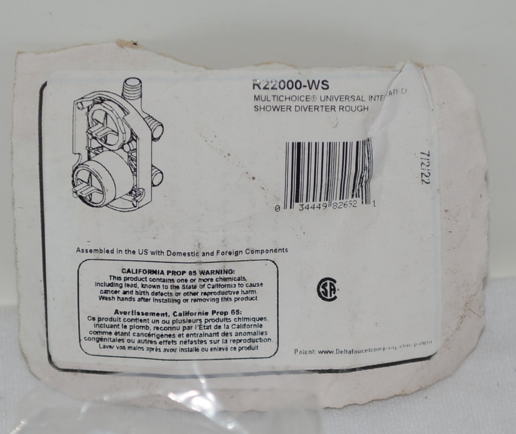 Delta R22000WS MultiChoice Rough Universal Integrated Shower Diverter