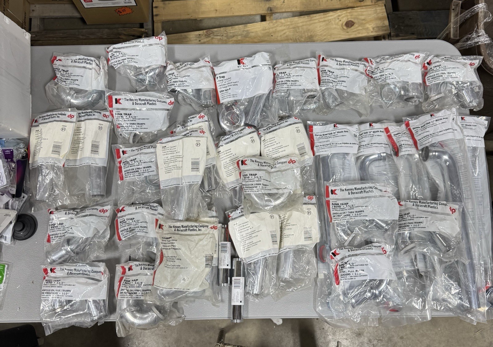 LOT OF 35 – Various Keeny Brass Plumbing Parts. Brand New.