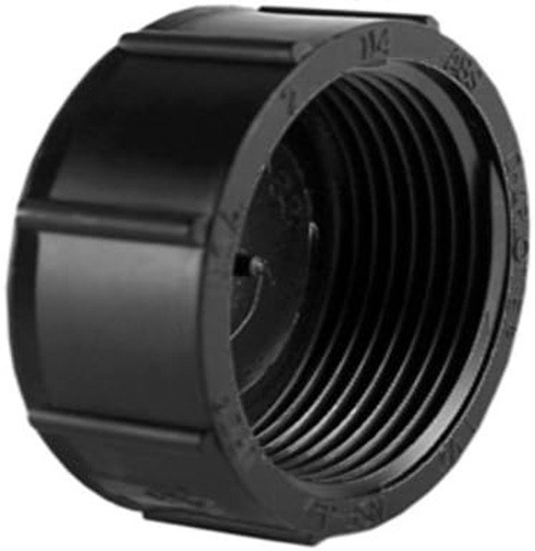 Charlotte Pipe ABS001140600 Black DWV ABS Cap 1-1/2 FPT in.