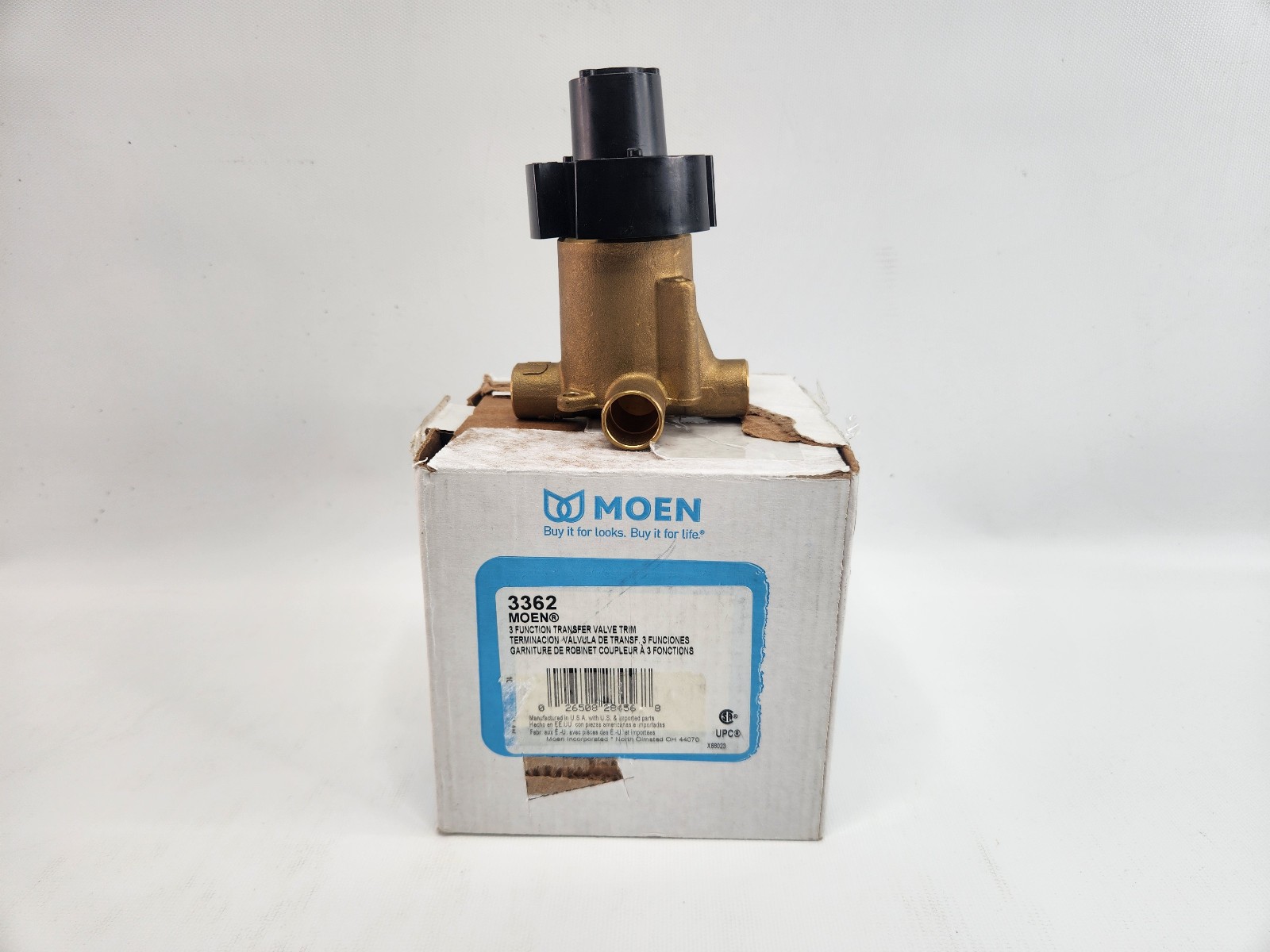 Moen Brass Transfer Valve with 1/2-Inch CC Connection, 3362 – Brand New