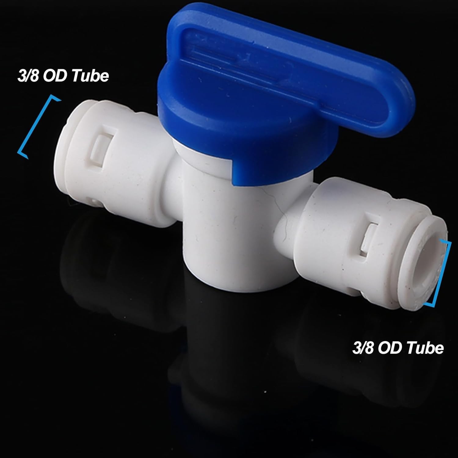 3/8″ Shut Off Ball Valve, Plastic Quick Connect Fittings for Water Purifier, …