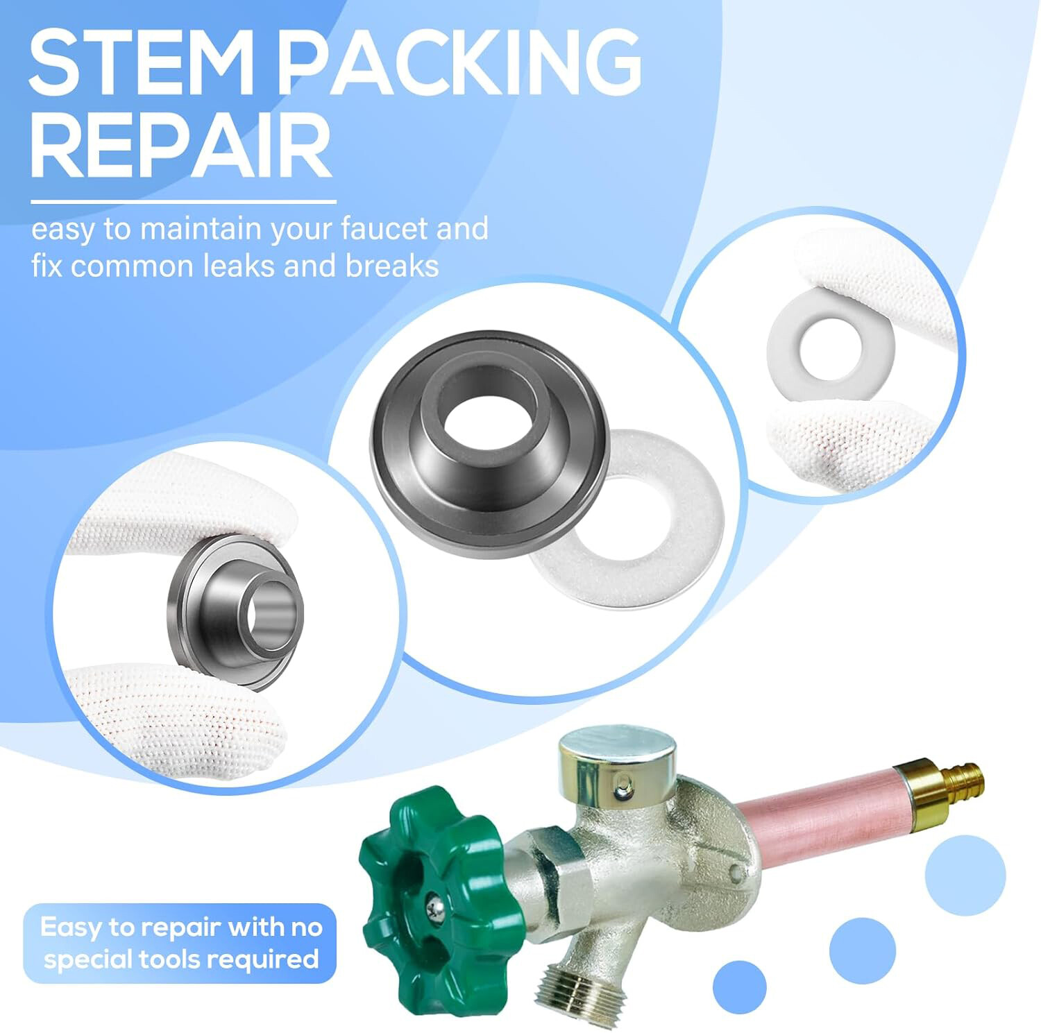 C-134KT-803 Stem Packing Replacement Kit for Prier C-134, C-135, C-144, C-154