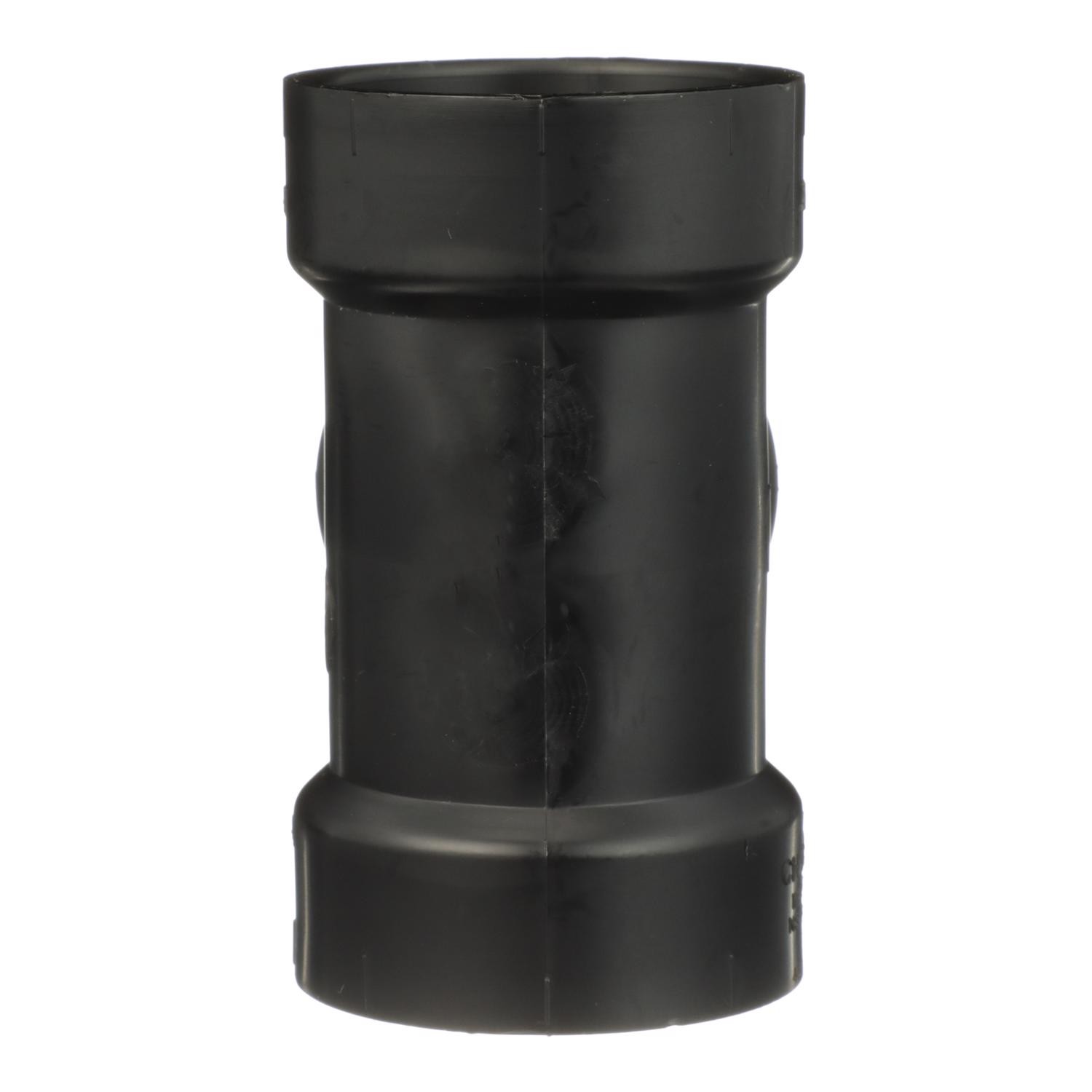 Charlotte Pipe ABS004450600 Black ABS Flush Cleanout Tee 1-1/2 x 1-1/2 Hub in.