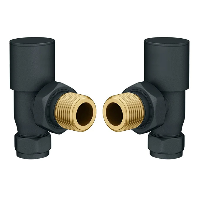 NWT victorianplumbing Arezzo Modern Angled Radiator Valves – Anthracite