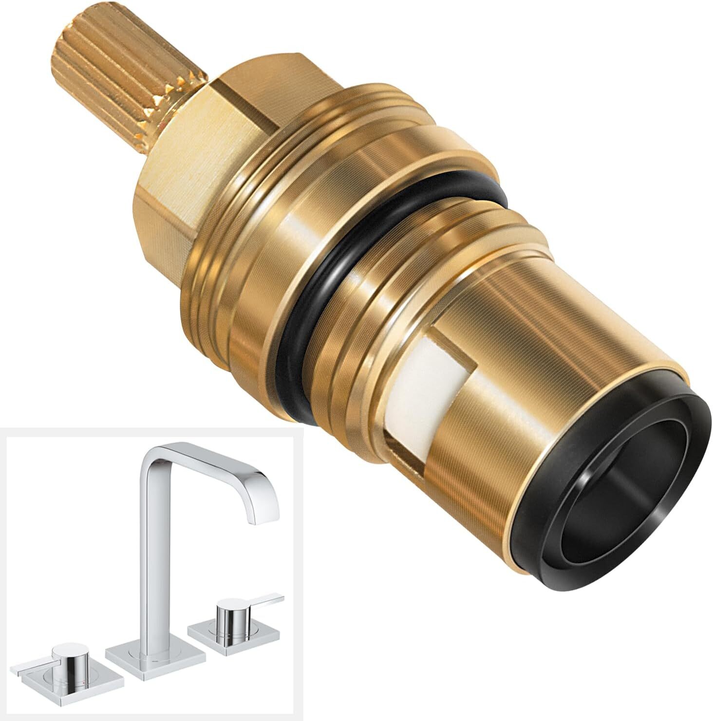 45882000 Cartridge Replacement for Grohe Ceramic 1/2″-1/4 Turn,90 Degrees