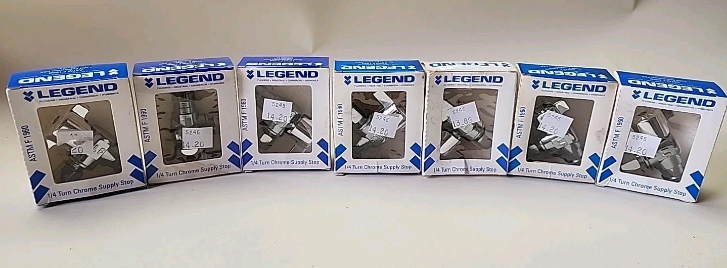 (7) Legend Chrome 1/4 Turn Supply Stop Valve ASTM F1960 Plumbing New/Free Ship!!