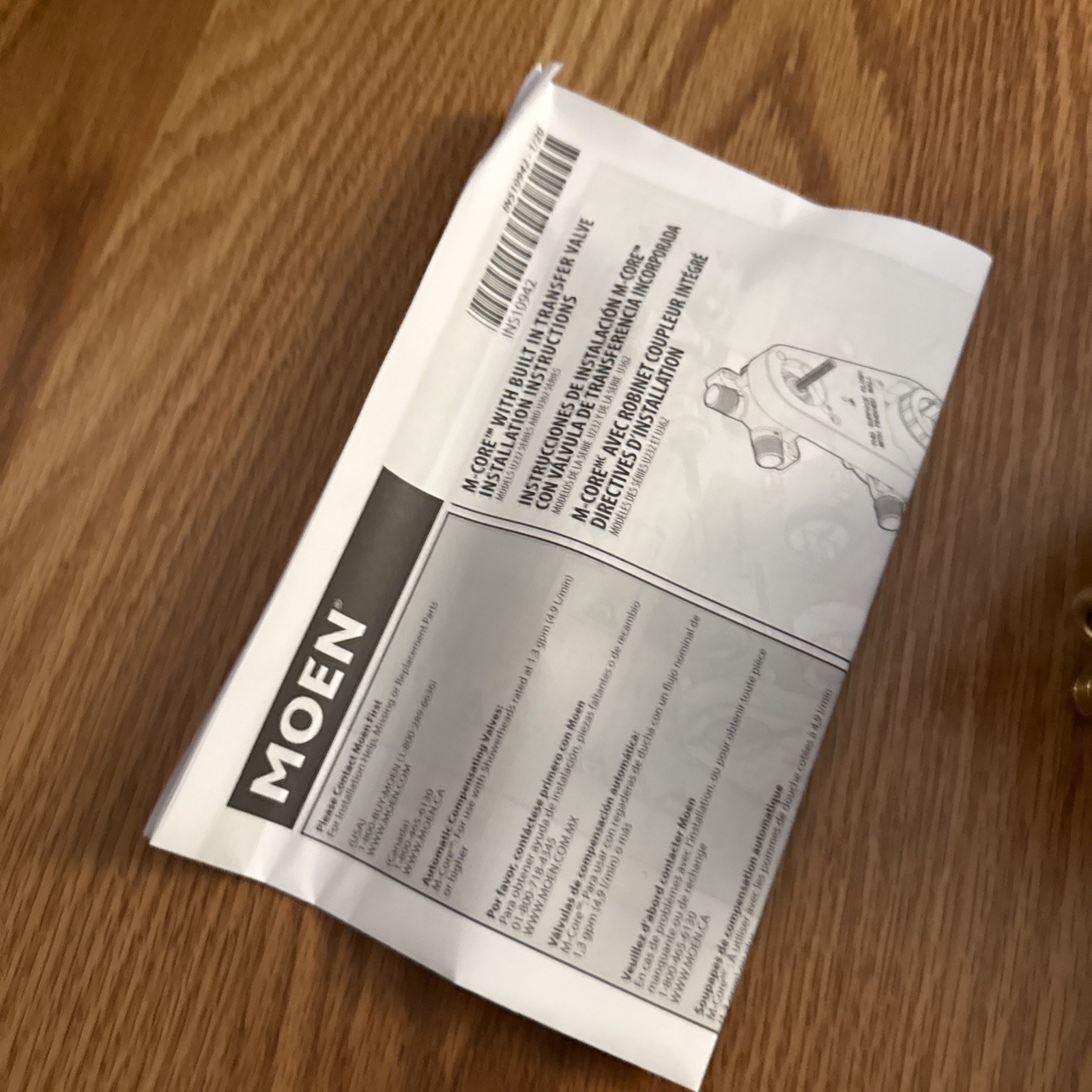 MOEN M-CORE U362XS Mixing Valve 3 or 6 Function Integrated Transfer Diverter Pex