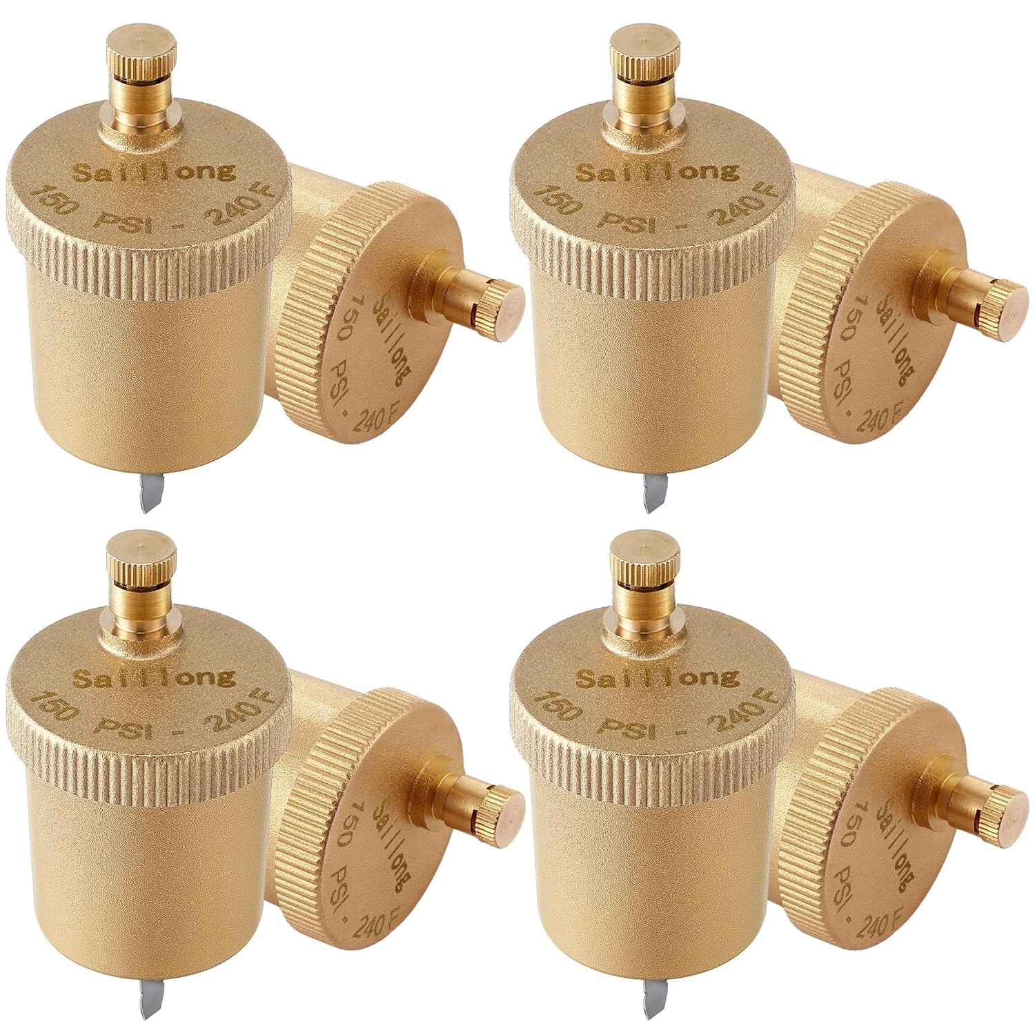 8 Pack 1/8 Inch Automatic Air Vent Valve, Automatic Air Bleed Vent, Float Valve