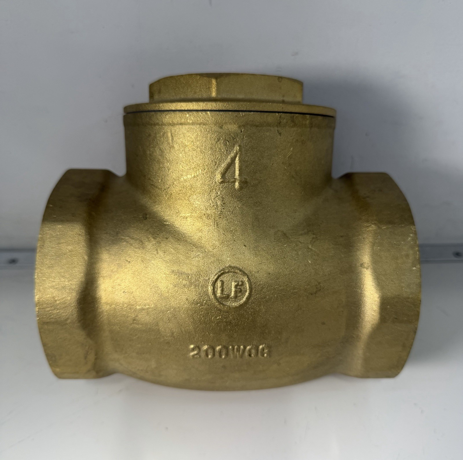 RWV 4 inch Brass IPS Threaded Swing Check Valve, 200 WOG 246AB
