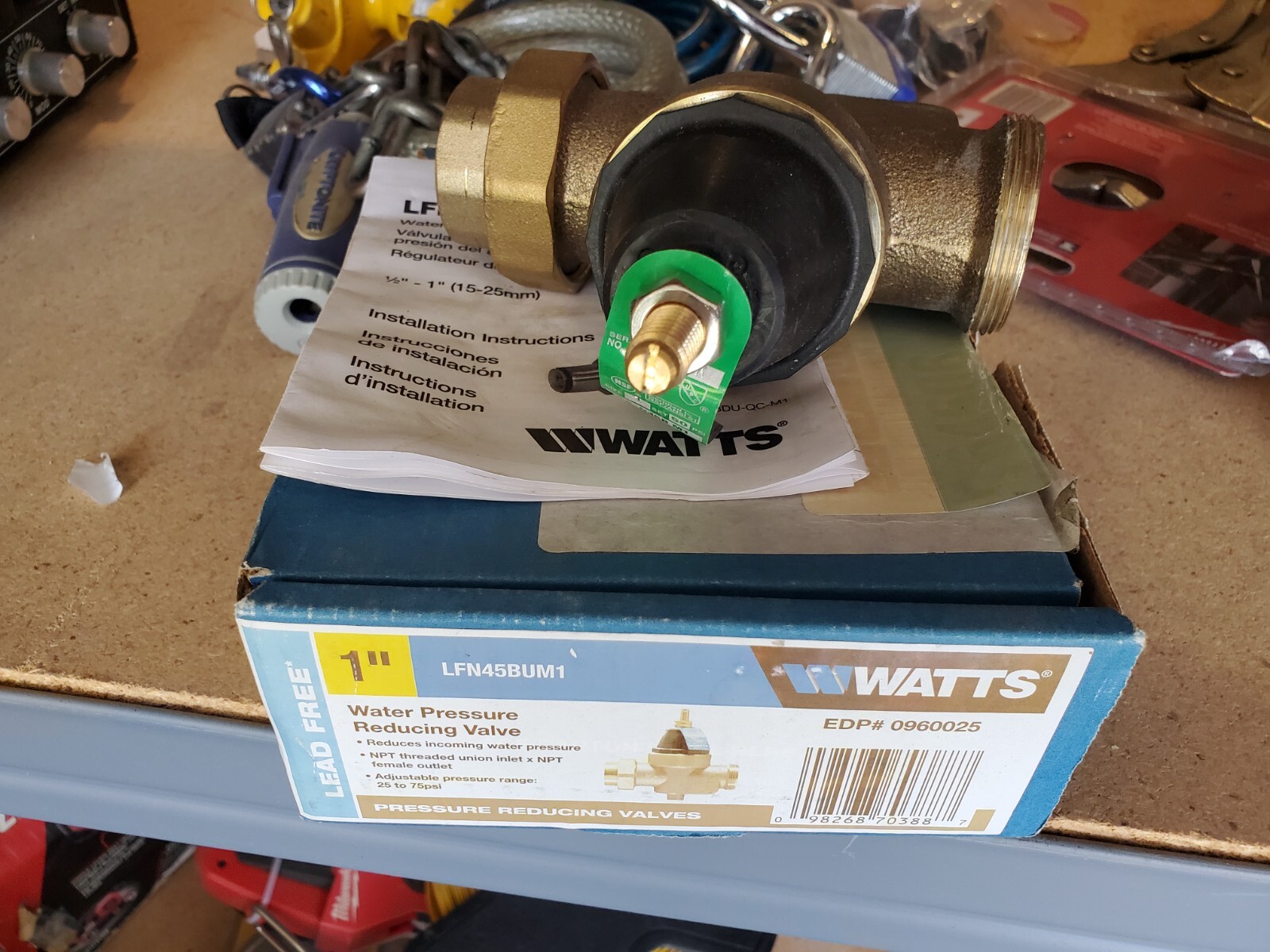 WATTS 1″ LFN45B M1 Lead Free* IN-LINE Water Pressure Reducing Valve
