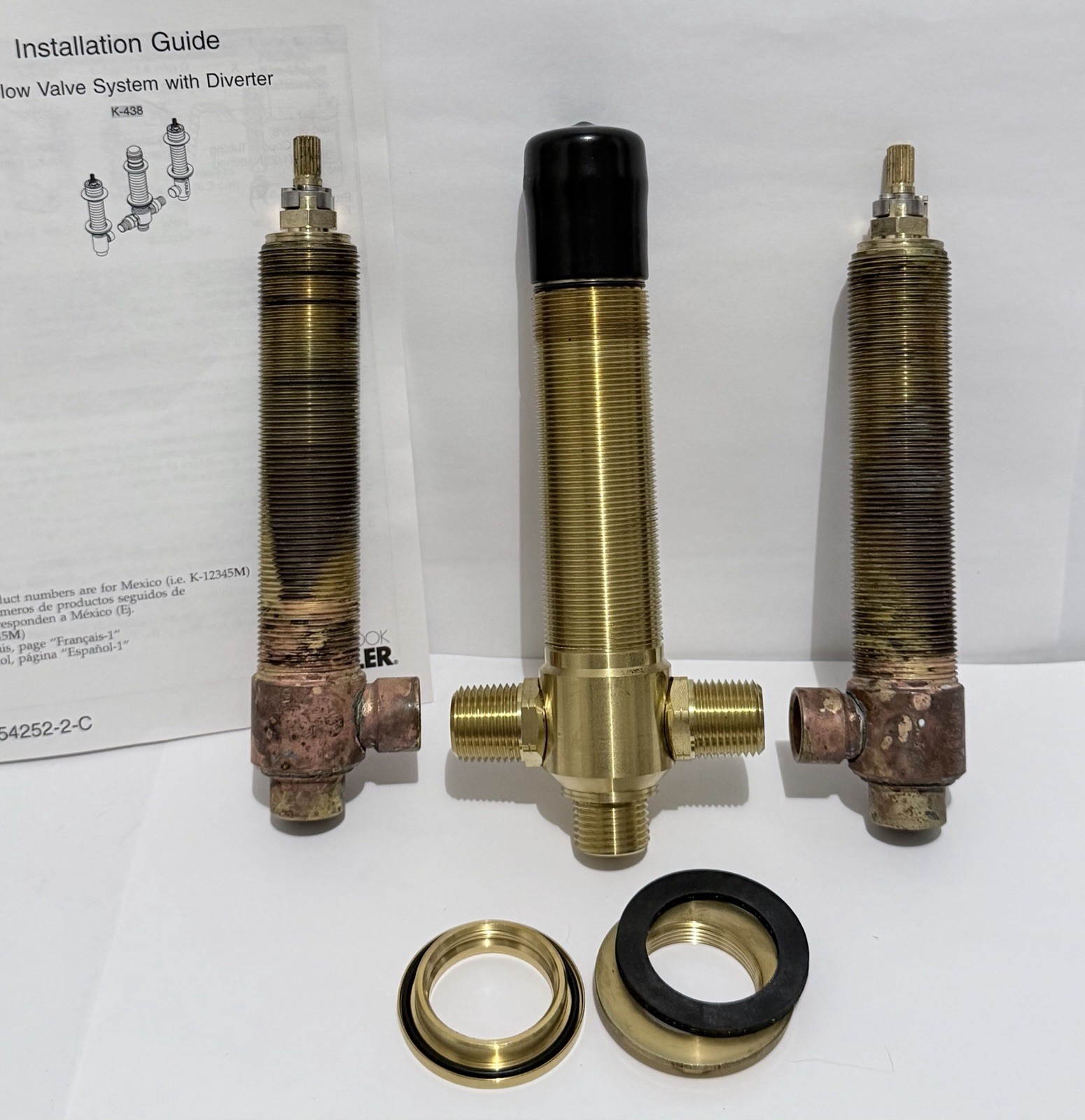 Kohler K-438 High Flow Valve System Roman/Garden/Whirlpool Bath Tub Faucet “Read