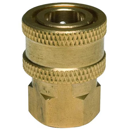 Zoro Select 1Mdg6 1/4 In (F) Quick Connect Coupler, Brass/Stainless Steel,