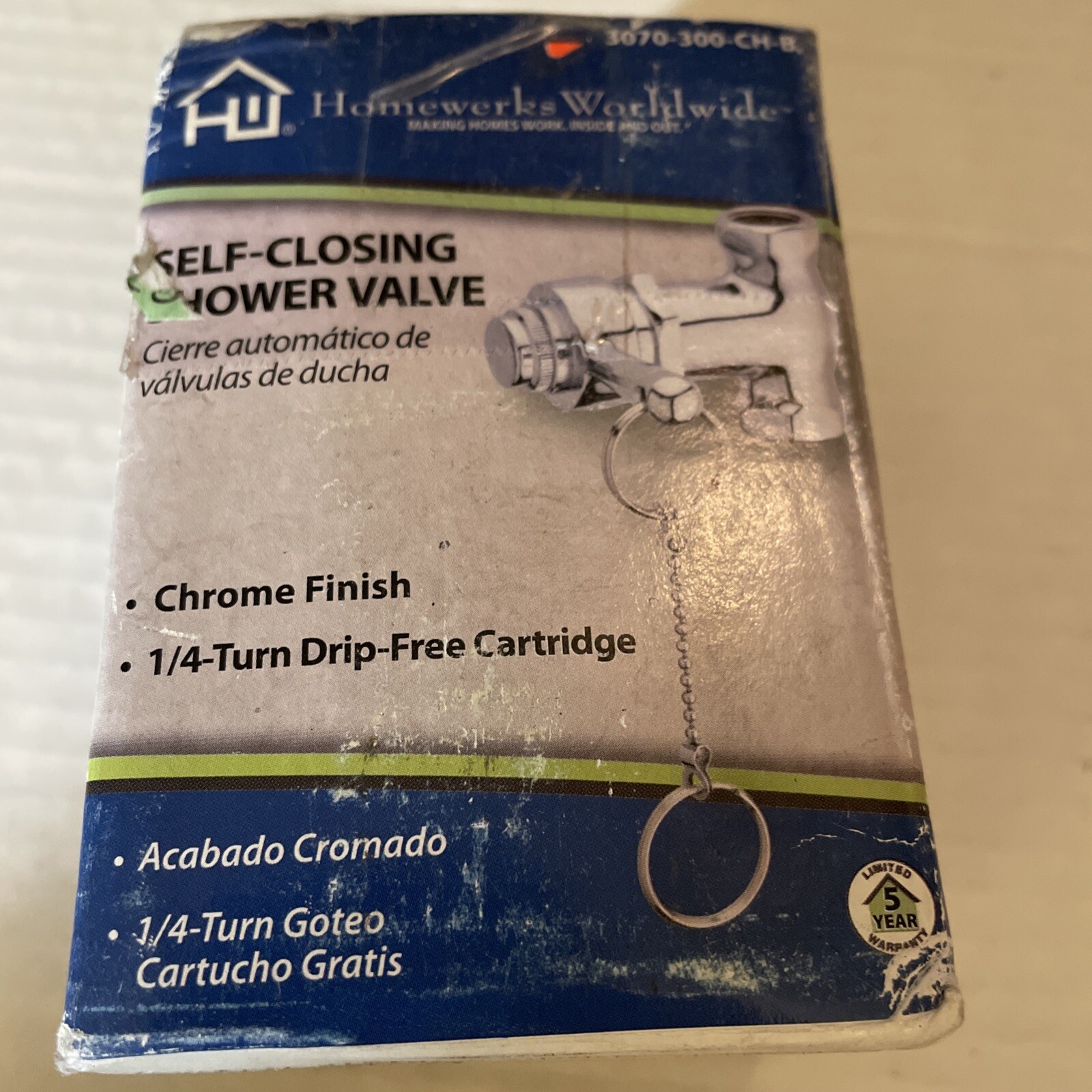 Homewerks 3070-300-CH-B Chrome Self Closing Outdoor Shower Valve 1/2 in.