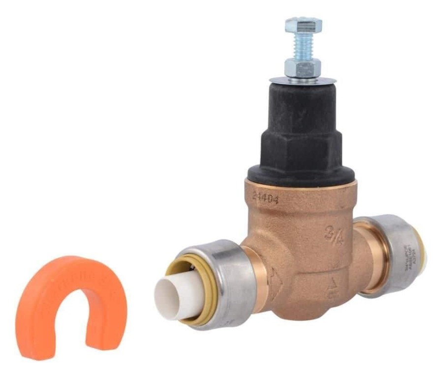 2x Cash Acme 3/4 in Brass Direct Push-to-Connect EB45 Pressure Regulating Valve