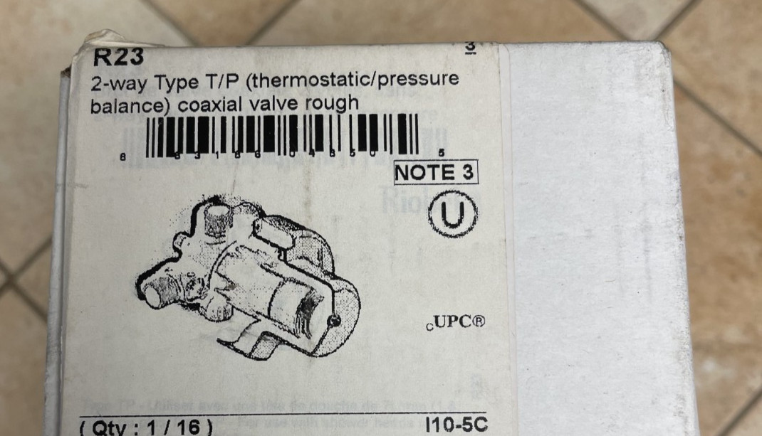 House of Rohl Riobel R23 1/2″ ThermostaticPressure Balance Coaxial Valve NPT NEW