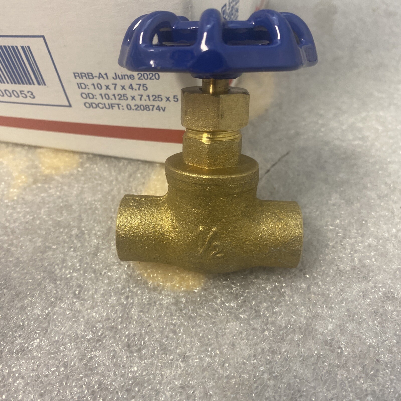 Cast-Brass LF Compression Sweat Stop Valve No 105-003NL, BK Industries BLUE