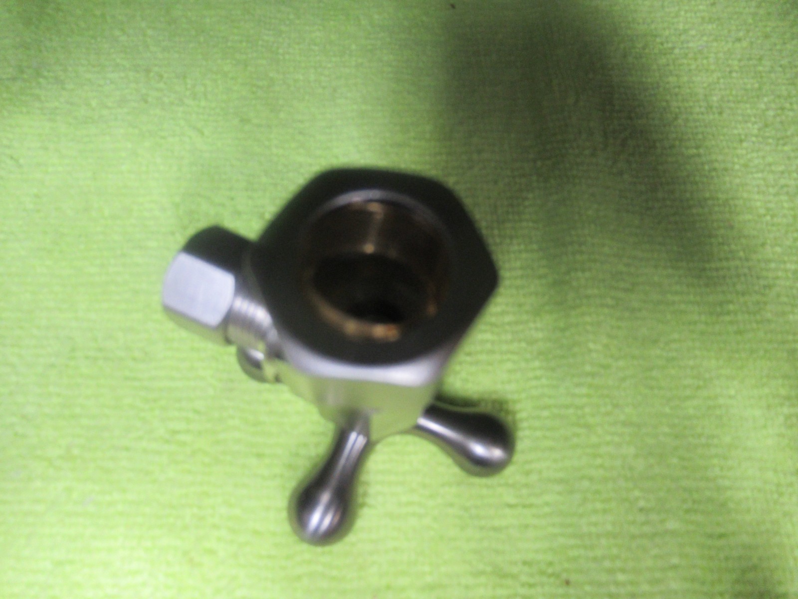 1/4-Turn Cross Handle Angle Stop Shut off Valve, 1/2″ X 3/8″ OD Compression